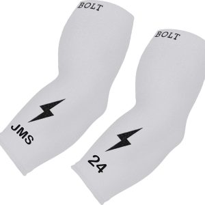 Personalized BRUCE BOLT Graduated Compression Premium 3/4 Arm Sleeve - WHITE