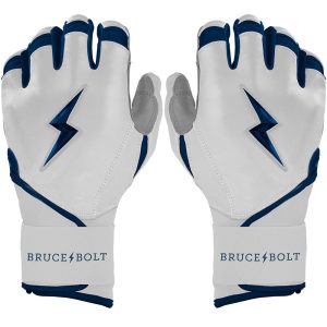 PREMIUM PRO CHROME Series Long Cuff Batting Gloves - NAVY
