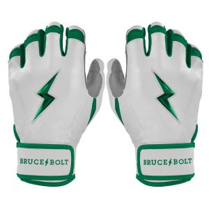 PREMIUM PRO CHROME Series Short Cuff Batting Gloves - GREEN