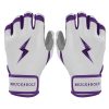 PREMIUM PRO CHROME Series Short Cuff Batting Gloves - PURPLE