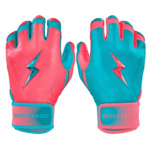 PREMIUM PRO CLARK Series Short Cuff Batting Gloves - PINK/TEAL