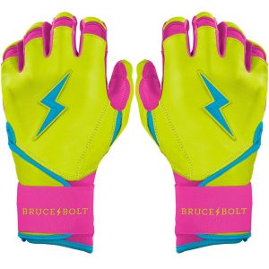 Bear Series Long Cuff Batting Gloves - Caribbean Yellow