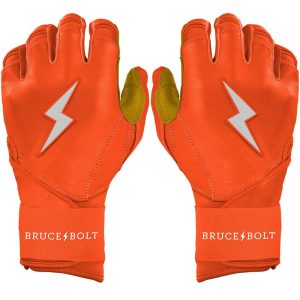PREMIUM PRO Long Cuff Batting Gloves - ORANGE