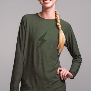 Women's SuperSoft BOLT Long Sleeve Shirt - Olive Green